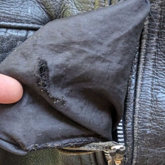 Harley-Davidson Vintage 80s Heavy Leather Motorcycle Jacket Sz 44 L - Picture 6 of 14